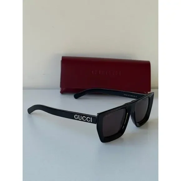 NEW Gucci GG1723S Black Flat Top Unisex Sunglasses - Picture 11 of 13